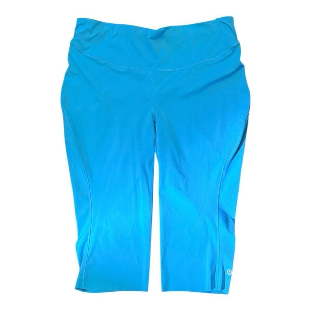 Lululemon bright blue cropped athletic leggings plus size 18